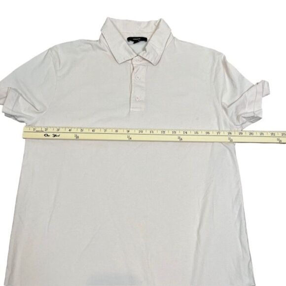 Vince Men's Light Pink Cotton Polo Collared 3 Button Short Sleeve Size Small - Picture 4 of 11